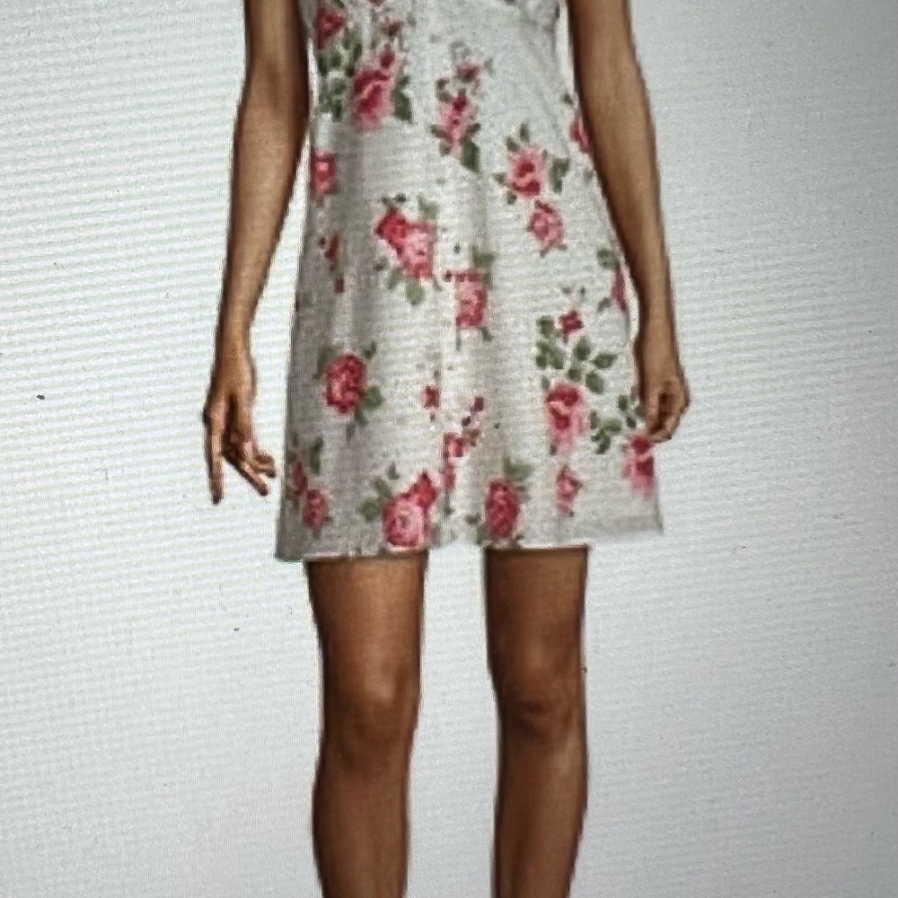 My Michelle Pink and White Spaghetti Strap Sundress